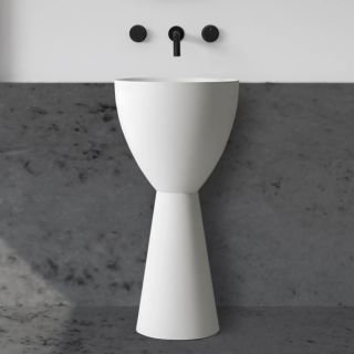 Напольная раковина ABBER Stein AS2507 45см белый матовый